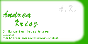 andrea krisz business card